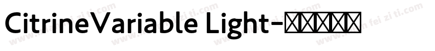 CitrineVariable Light字体转换